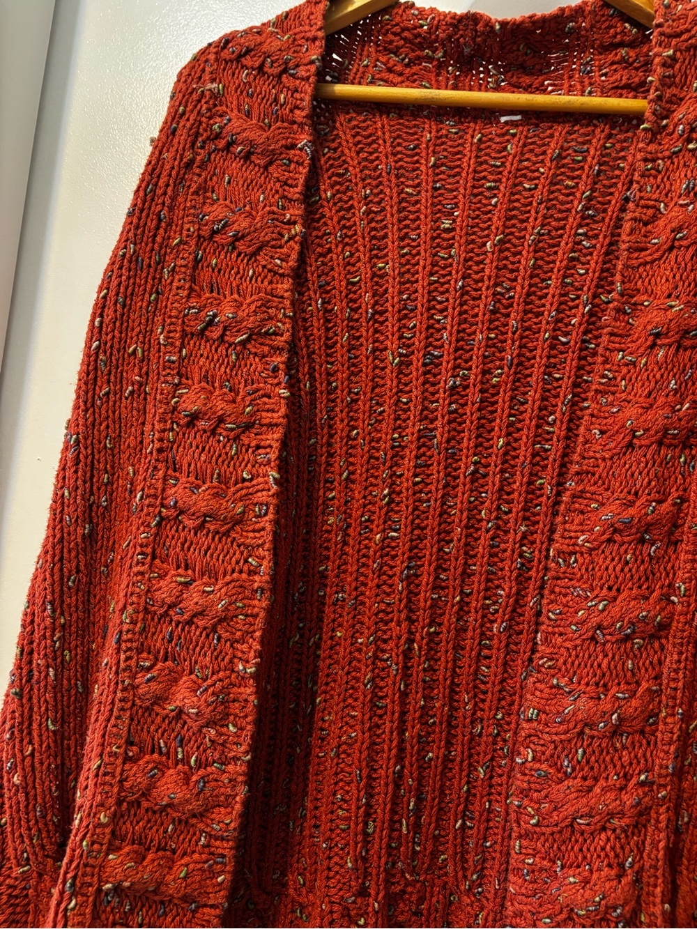 3 for $15😍 Chunky Open-Front Sweater Cardigan - orange - Picture 6 of 10